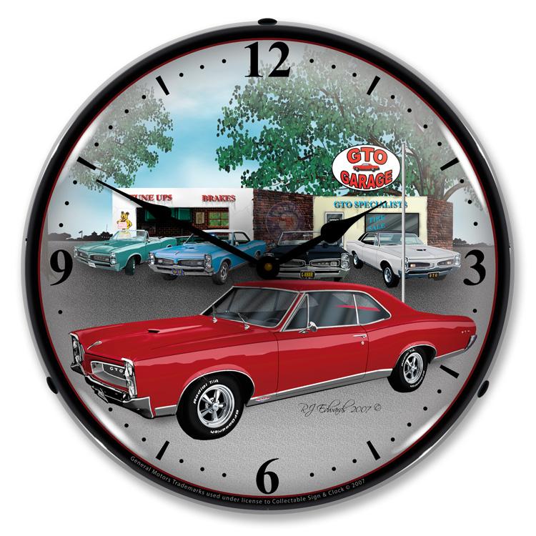 Collectable Sign and Clock - 1967 GTO Clock - Wall Clocks