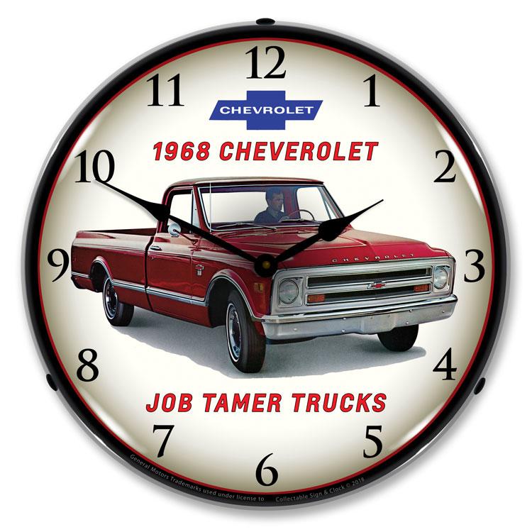 Collectable Sign and Clock - 1968 Chevrolet Truck Clock - 