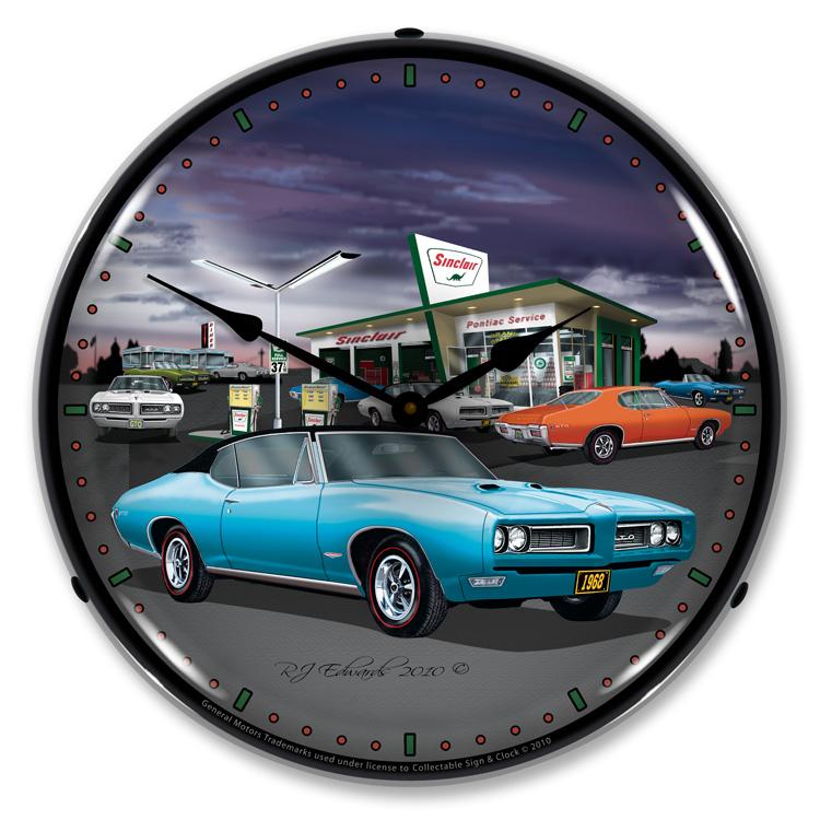 Collectable Sign and Clock - 1968 Sinclair GTO Clock - Wall 