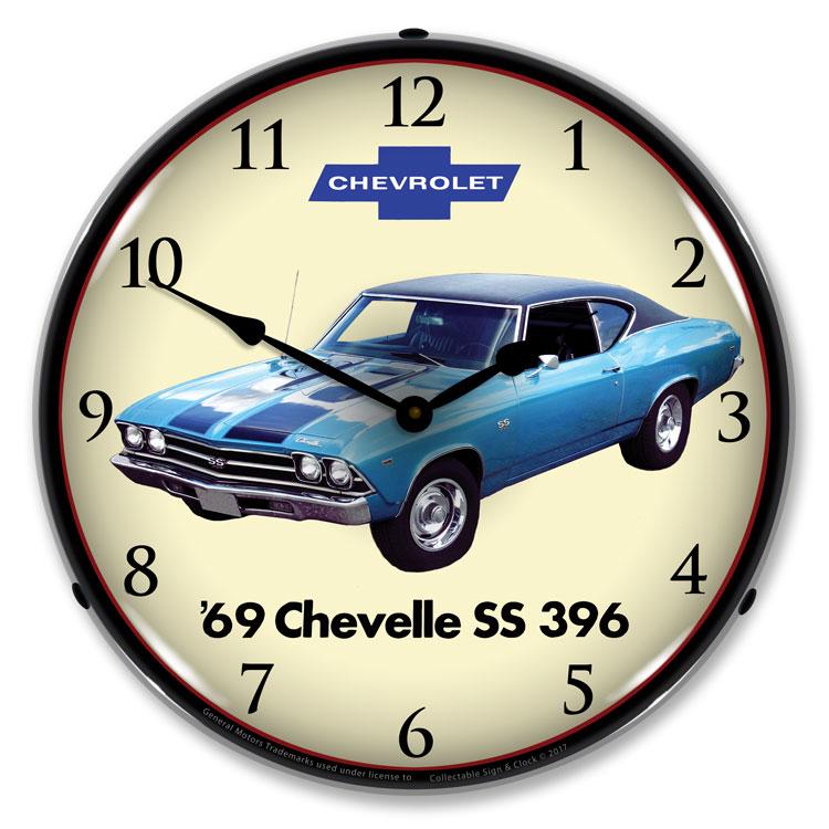 Collectable Sign and Clock - 1969 Chevelle SS 396 Clock - 
