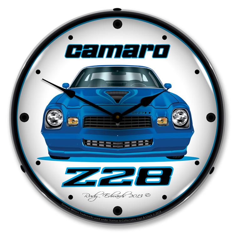 Collectable Sign and Clock - 1979 Z28 Camaro Clock - Wall 