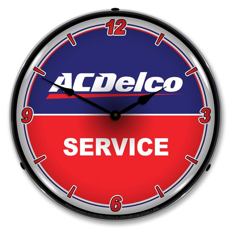 Collectable Sign and Clock - ACDelco Service Clock - Wall 