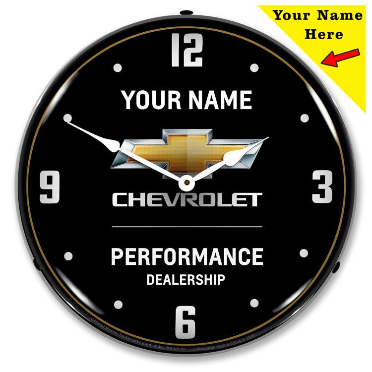 Collectable Sign and Clock - Add Your Name Chevrolet 