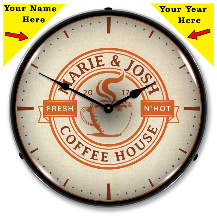 Collectable Sign and Clock - Add Your Name Coffee House 