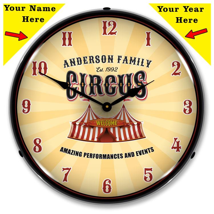 Collectable Sign and Clock - Add Your Name Family Circus 