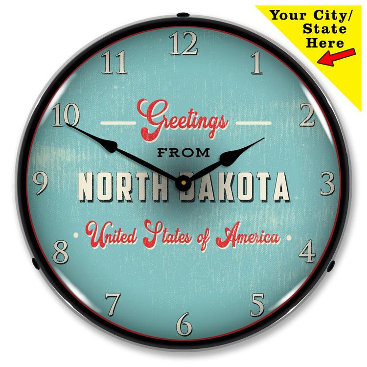 Collectable Sign and Clock - Add Your Name Greeting From 