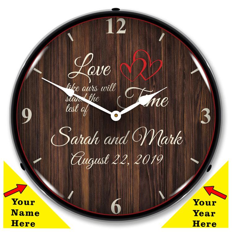 Collectable Sign and Clock - Add Your Name Love Like Ours 