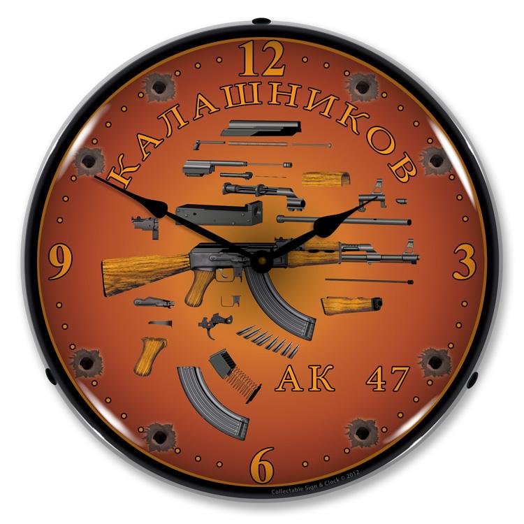 Collectable Sign and Clock - AK 47 Clock - Wall Clocks