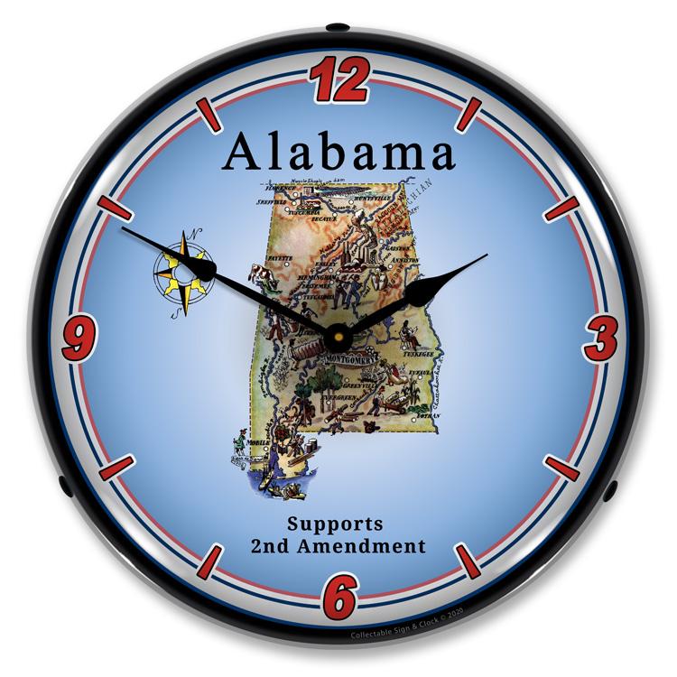 Collectable Sign and Clock - Alabama Supports the 2nd 