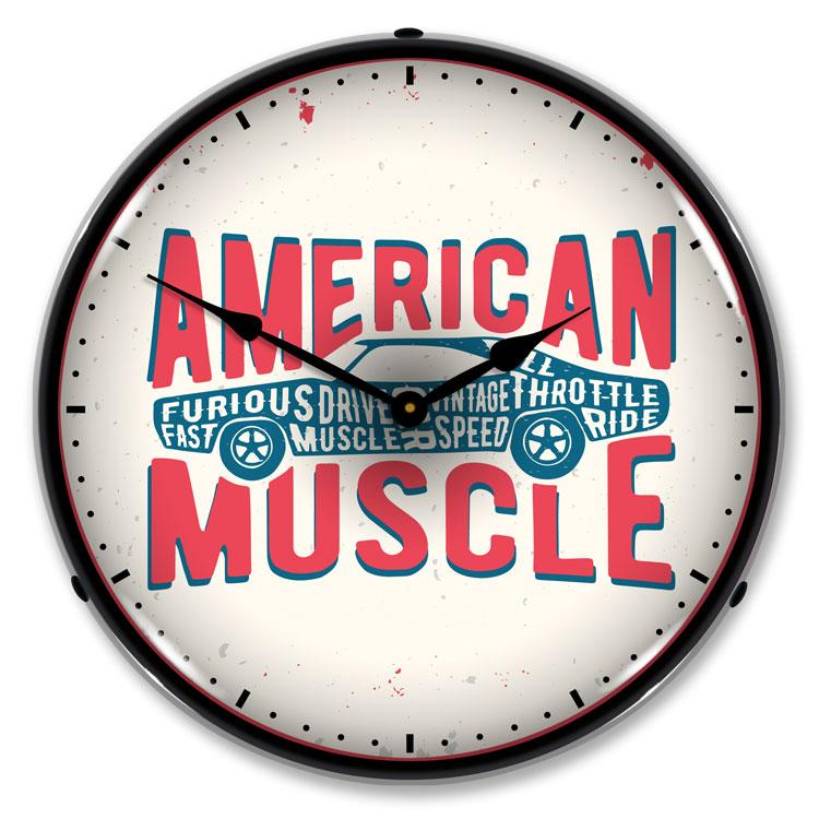 Collectable Sign and Clock - American Muscle Clock - Wall 
