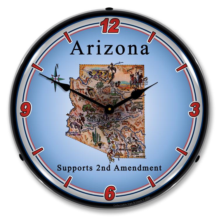 Collectable Sign and Clock - Arizona Supports the 2nd 