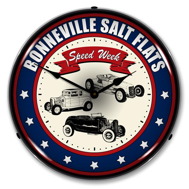 Collectable Sign and Clock - Bonneville Speed Week Clock - 