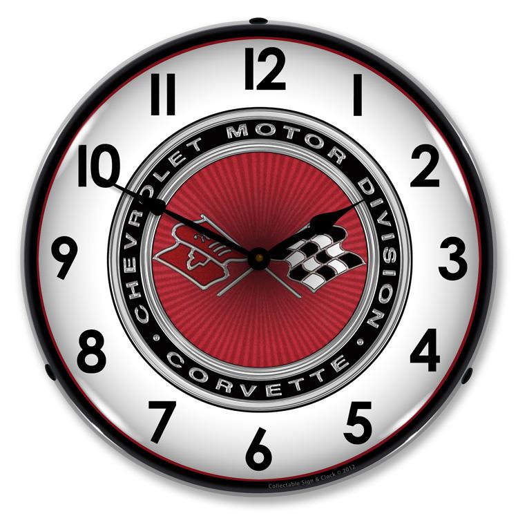 Collectable Sign and Clock - C3 Corvette Clock - Wall Clocks