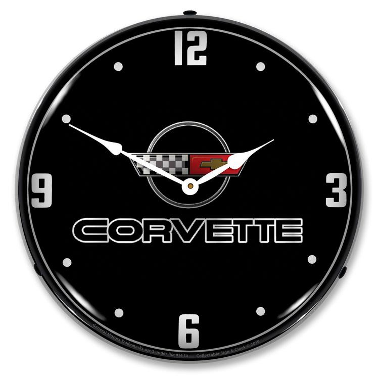 Collectable Sign and Clock - C4 Corvette Black Tie Clock - 