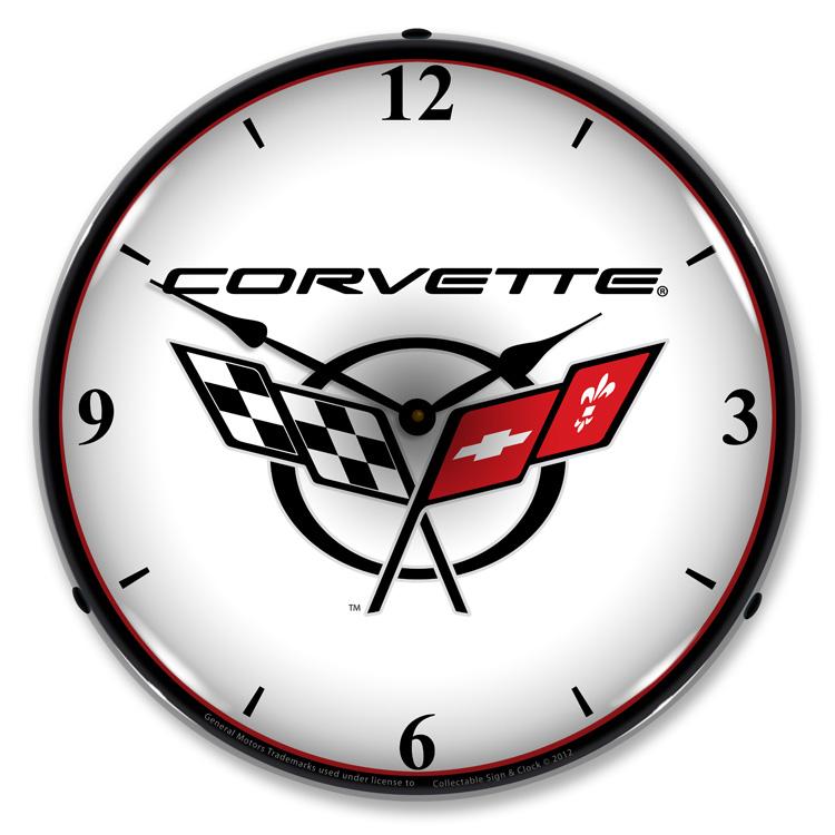 Collectable Sign and Clock - C5 Corvette 2 Clock - Wall 