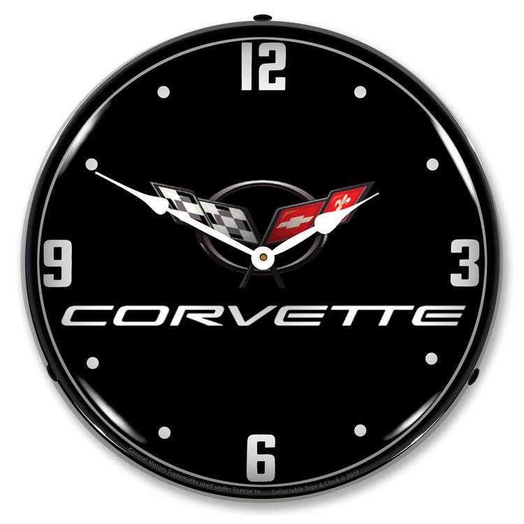 Collectable Sign and Clock - C5 Corvette Black Tie Clock - 