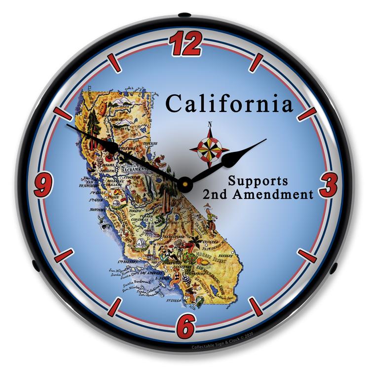 Collectable Sign and Clock - California Supports the 2nd 