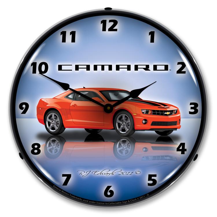 Collectable Sign and Clock - Camaro SS g5 Clock - Wall 