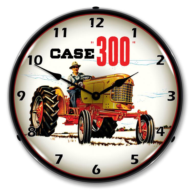 Collectable Sign and Clock - Case 300 Tractor Clock - Wall 