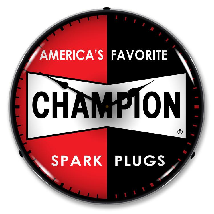 Collectable Sign and Clock - Champion Spark Plugs Clock - 