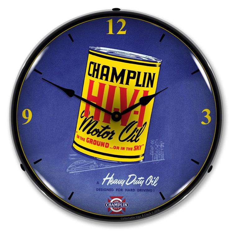 Collectable Sign and Clock - Champlin Oil Clock - Wall 