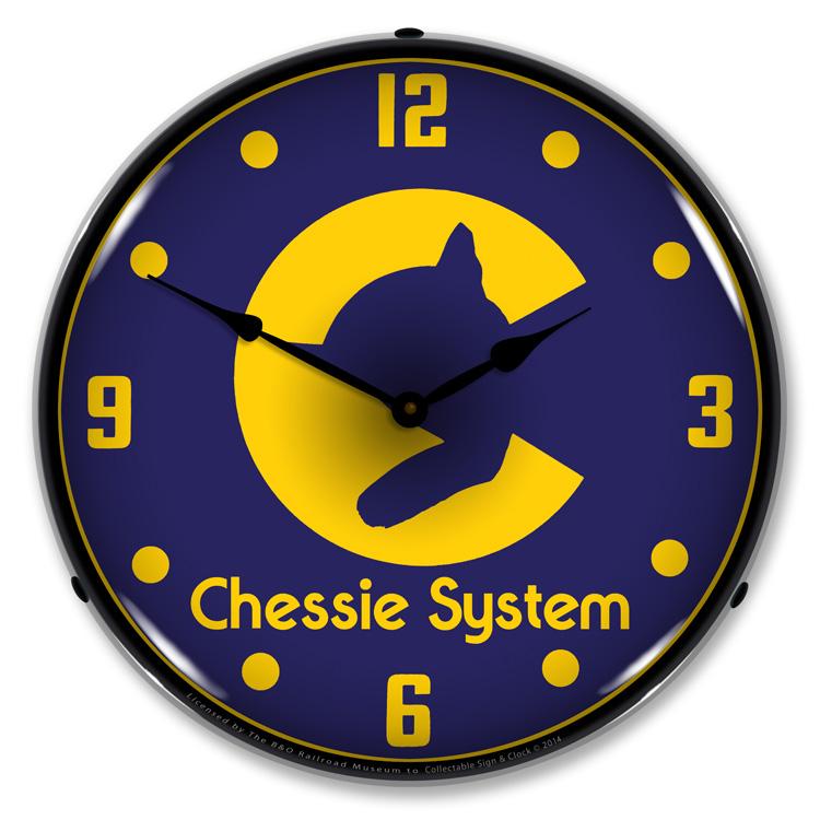 Collectable Sign and Clock - Chessie System Railroad Clock -