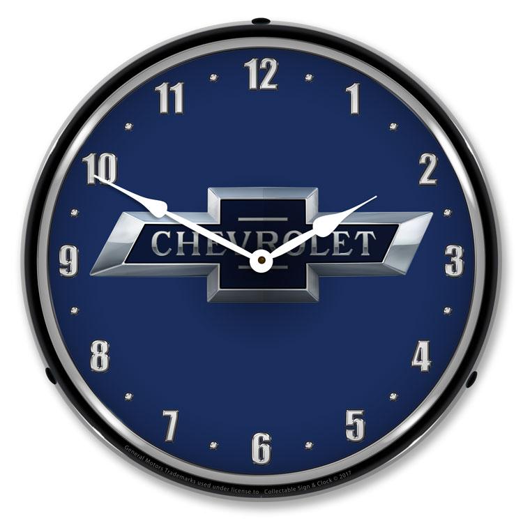 Collectable Sign and Clock - Chevrolet Bowtie 100th 