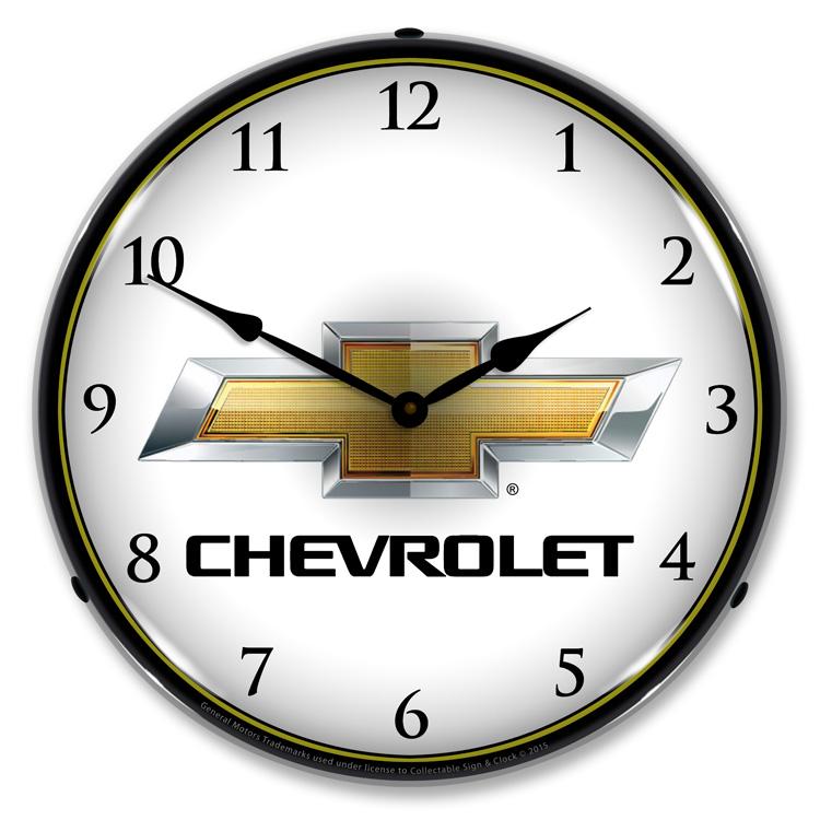 Collectable Sign and Clock - Chevrolet Bowtie Clock - Wall 