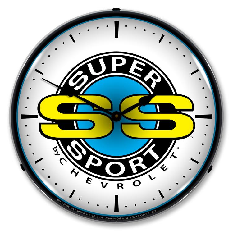 Collectable Sign and Clock - Chevrolet Super Sport Clock - 