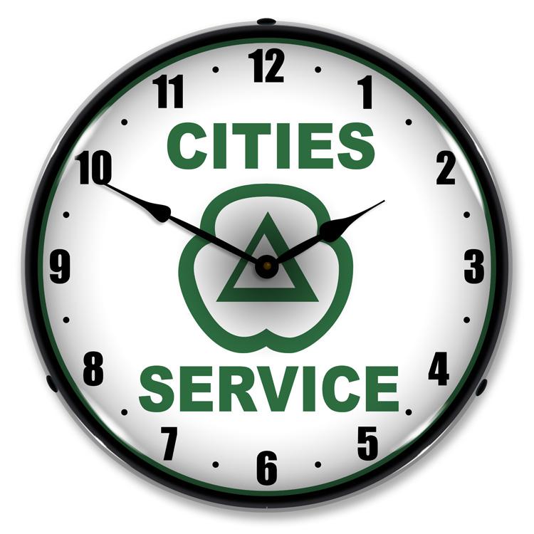 Collectable Sign and Clock - Cities Services Clock - Wall 