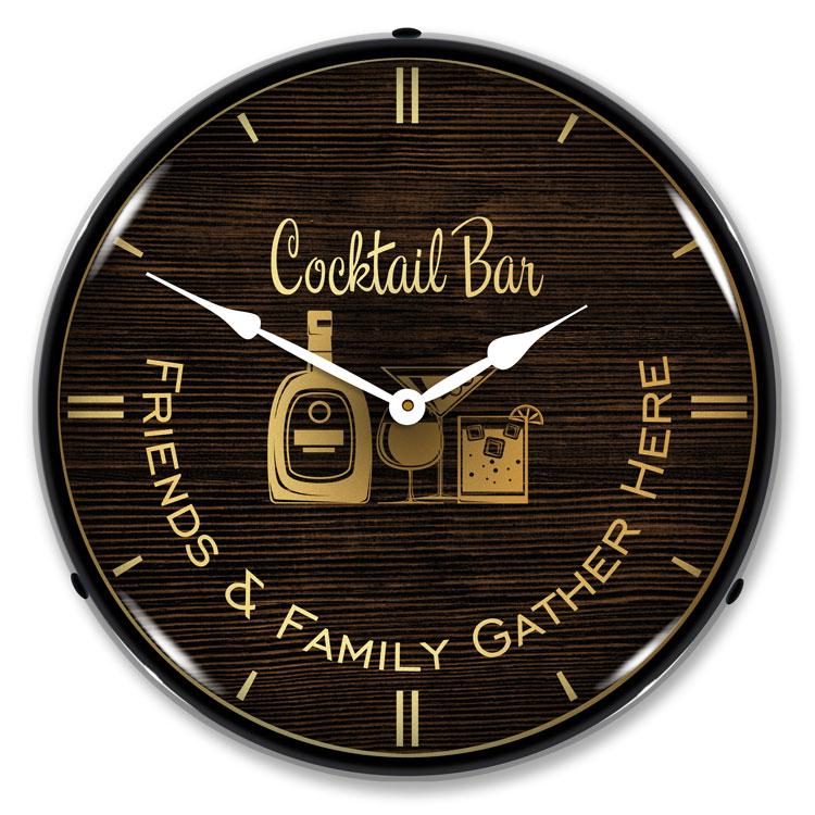 Collectable Sign and Clock - Cocktail Bar Clock - Wall 