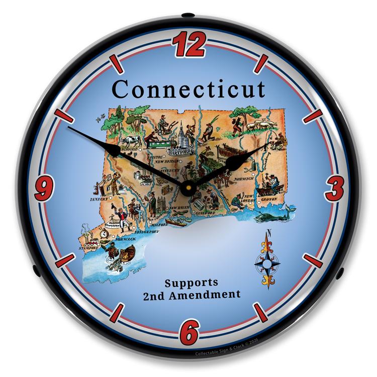 Collectable Sign and Clock - Connecticut Supports the 2nd 