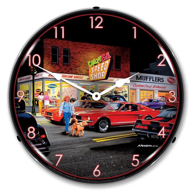 Collectable Sign and Clock - Crazy Eds Clock - Wall Clocks