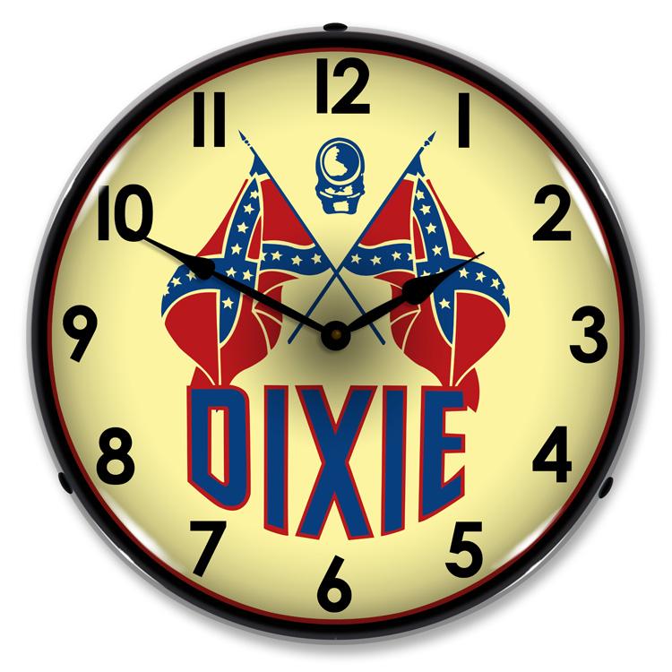 Collectable Sign and Clock - Dixie Gas Clock - Wall Clocks