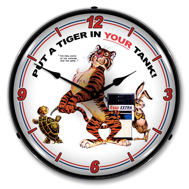 Collectable Sign and Clock - Esso Tiger Clock - Wall Clocks