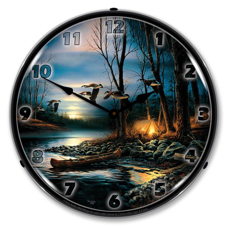 Collectable Sign and Clock - Evening Glow Clock - Wall 