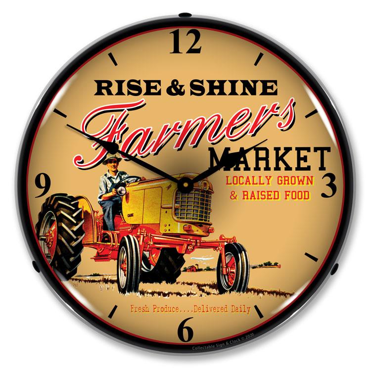 Collectable Sign and Clock - Farmers Market Clock - Wall 
