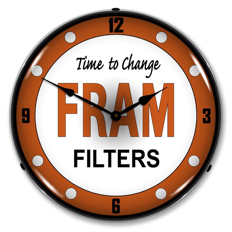 Collectable Sign and Clock - Fram Filters Clock - Wall 
