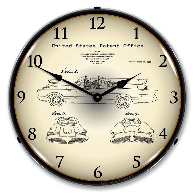 Collectable Sign and Clock - George Barris Batmobile 1966 