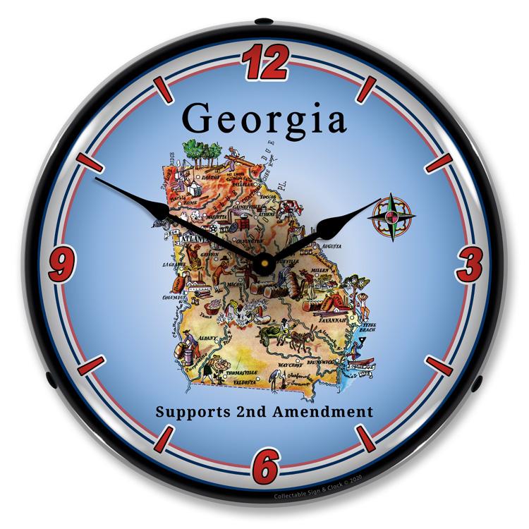 Collectable Sign and Clock - Georgia Supports the 2nd 