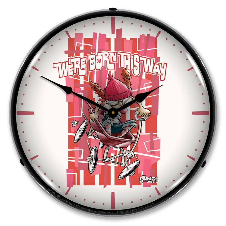 Collectable Sign and Clock - Girl Born This Way Clock - Wall