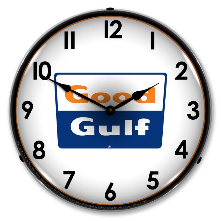 Collectable Sign and Clock - Good Gulf Clock - Wall Clocks