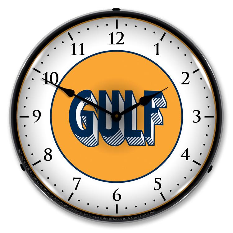 Collectable Sign and Clock - Gulf 1920 Clock - Wall Clocks