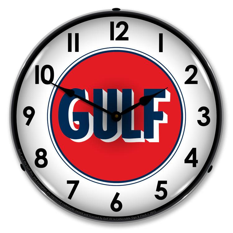 Collectable Sign and Clock - Gulf 1960 Clock - Wall Clocks