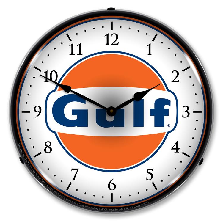 Collectable Sign and Clock - Gulf Clock - Wall Clocks