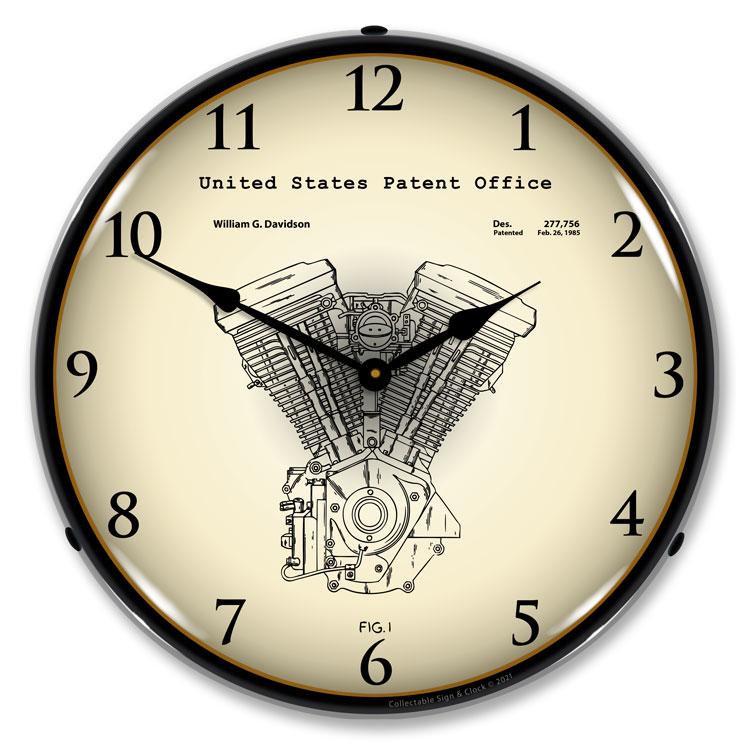Collectable Sign and Clock - Harley Davidson Evolution 