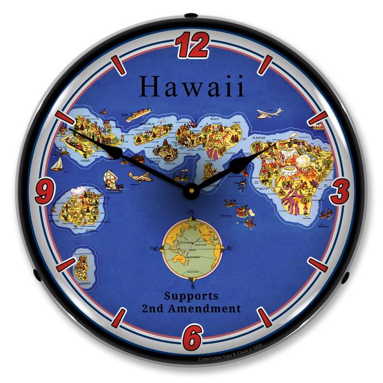 Collectable Sign and Clock - Hawaii Supports the 2nd 