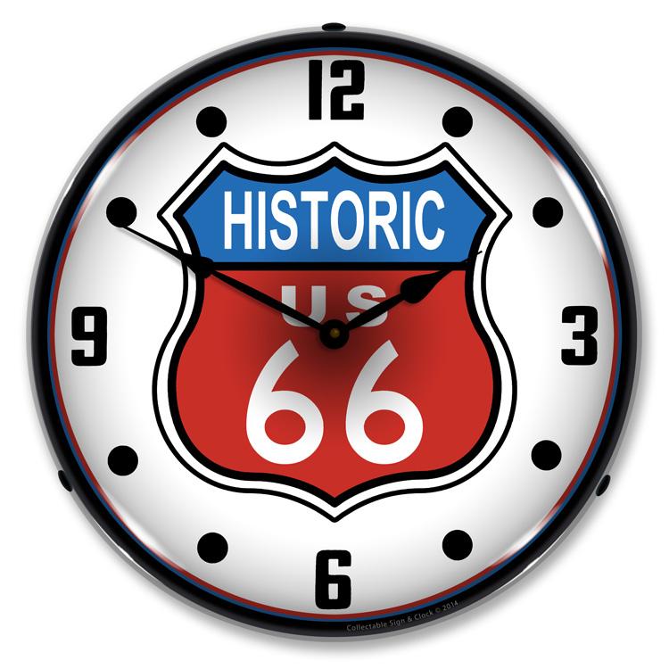 Collectable Sign and Clock - Historic Route 66 Clock - Wall 