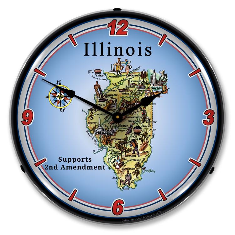 Collectable Sign and Clock - Illinois Supports the 2nd 