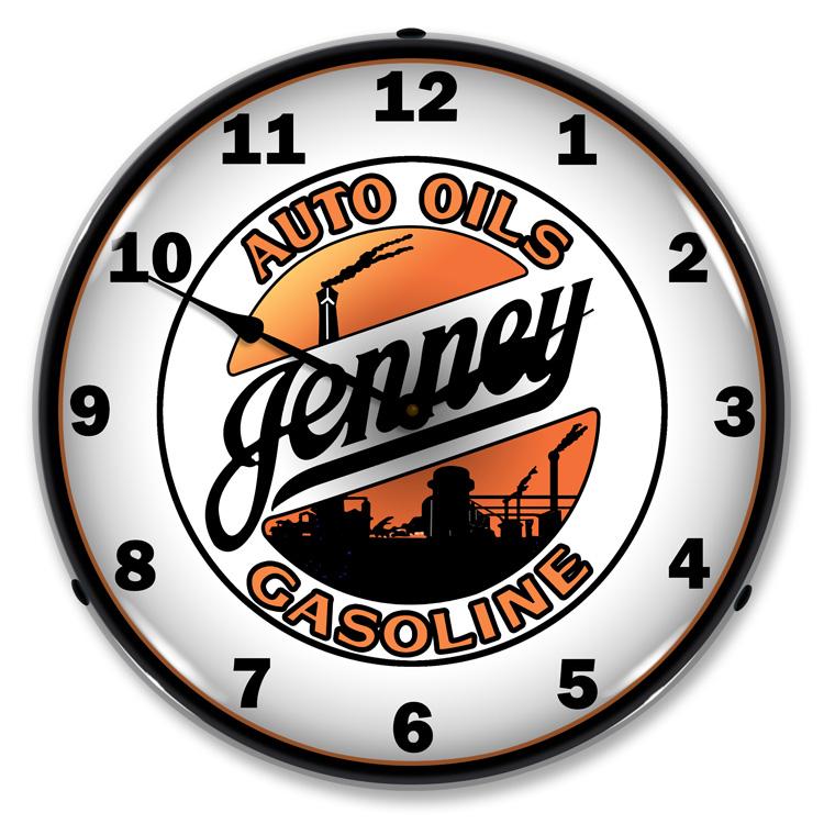 Collectable Sign and Clock - Jenny Gasoline Clock - Wall 